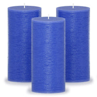 CANDWAX 3x3 Pillar Candle Set of 3 - Decorative Candles Unscented and No Drip Candles - Ideal as Wedding Candles or Large Candles for Home Interior - Light Blue Candles Pillar 3x3 Baby Blu EasyOptionXY LLC