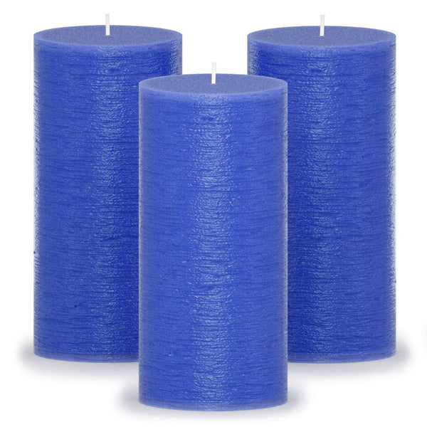CANDWAX 3x3 Pillar Candle Set of 3 - Decorative Candles Unscented and No Drip Candles - Ideal as Wedding Candles or Large Candles for Home Interior - Light Blue Candles Pillar 3x3 Baby Blu EasyOptionXY LLC