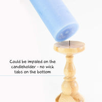 CANDWAX 3x3 Pillar Candle Set of 3 - Decorative Candles Unscented and No Drip Candles - Ideal as Wedding Candles or Large Candles for Home Interior - Light Blue Candles Pillar 3x3 Baby Blu EasyOptionXY LLC