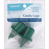 Candle Cup with Spike 2pk, Green EasyOptionXY LLC