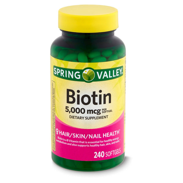 Spring Valley Biotin Dietary Supplement; 5000 mcg; 240 Count EasyOptionXY LLC