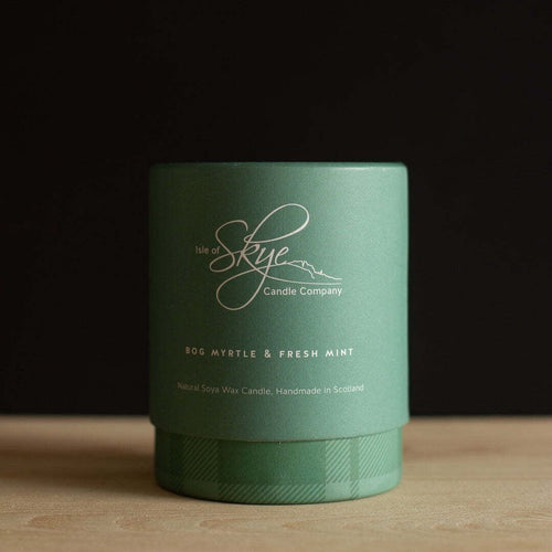 Isle of Skye Candle Co. Bog Myrtle & Fresh Mint Scented 45h Natural Soy Wax Large Candle Made in Scotland EasyOptionXY LLC