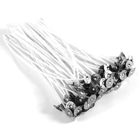 Mgaxyff 100Pcs 14cm Candle Wicks Pre Waxed w/ Sustainer Cotton Core DIY Low Smoke, Cotton , Pre Waxed EasyOptionXY LLC