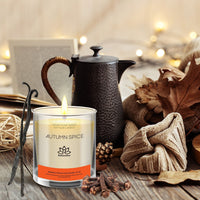 Soy Wax Candle in Glass Jar Autumn Spices Scented Candle Clean Burn up to 80 Hours Handmade in USA Natural and Safe by Relaxcation 10 oz EasyOptionXY LLC