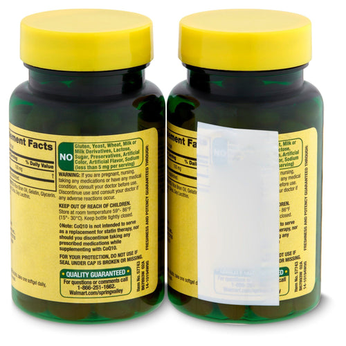 Spring Valley Rapid-Release CoQ10 Dietary Supplement; 100 mg; 60 Count; 2 pack EasyOptionXY LLC