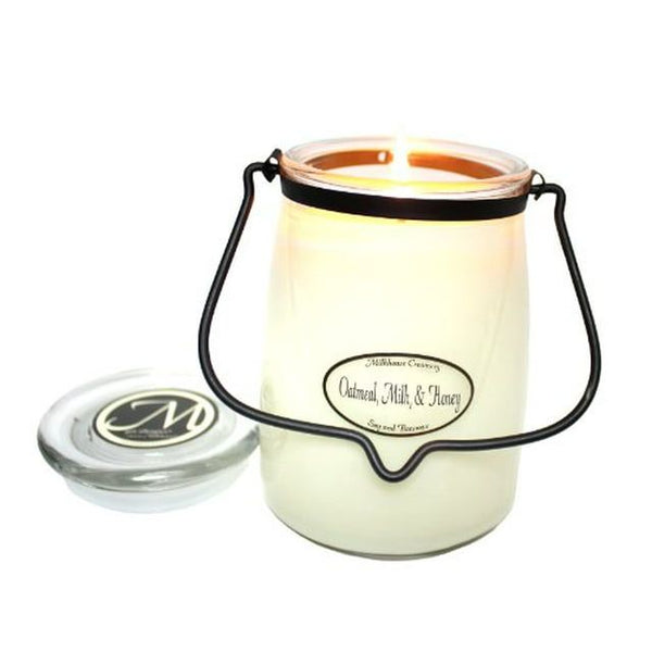 Milkhouse Candle Creamery, Oatmeal/Milk/Honey, Butter Jar Scented Soy Candle, 22oz EasyOptionXY LLC