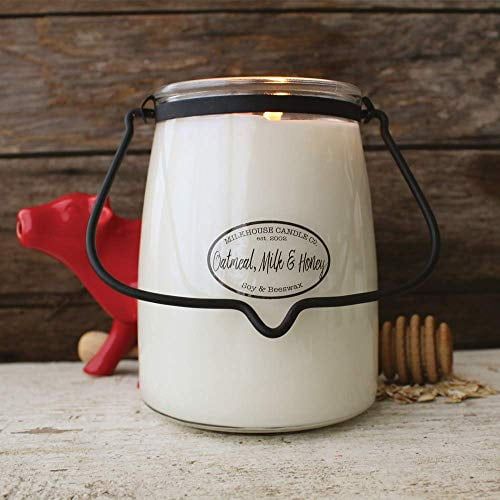 Milkhouse Candle Creamery, Oatmeal/Milk/Honey, Butter Jar Scented Soy Candle, 22oz EasyOptionXY LLC