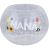Pavilion Gift Company Nana Love Floral Round Candle, 5 Inch Included 5" Crackled Glass Tealight Holder EasyOptionXY LLC