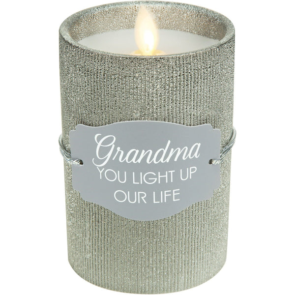 Pavilion Gift Company -Grandma-Realistic LED Flame Candle, Silver 99124 EasyOptionXY LLC