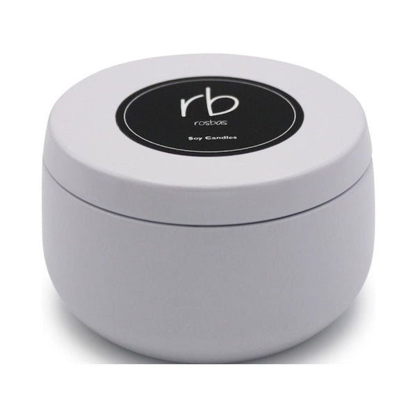 Rosbas Candle, Black Sea Scented, Natural Soy Wax, 6 oz White Tin, Cotton Wick, Long Burn Time, Drawstring Cotton Bag, Home, Handmade in USA EasyOptionXY LLC