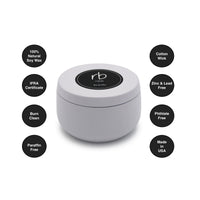 Rosbas Candle, Black Sea Scented, Natural Soy Wax, 6 oz White Tin, Cotton Wick, Long Burn Time, Drawstring Cotton Bag, Home, Handmade in USA EasyOptionXY LLC