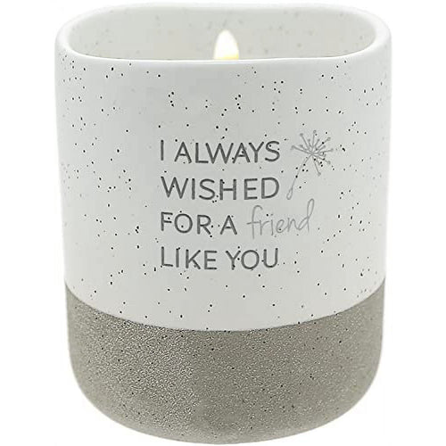 Pavilion - I Always Wished for A Friend Like You - 10-Ounce Surprise Hidden Message Natural Soy Wax Candle Cotton Scented, 1 Count (Pack of 1), 3.5' x 4' EasyOptionXY LLC