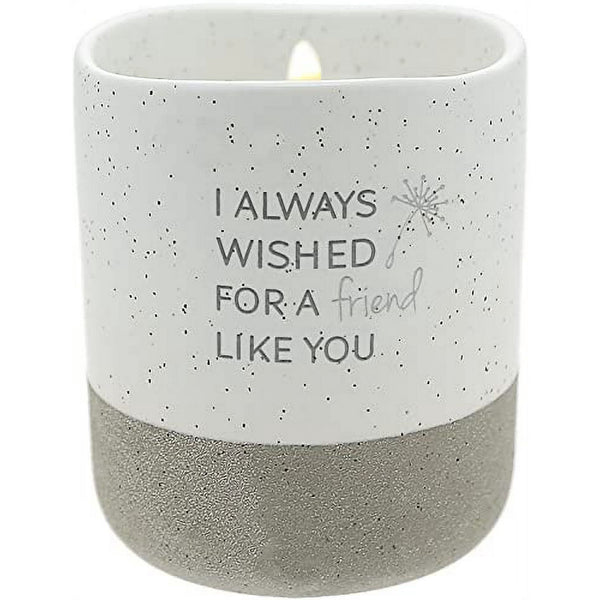 Pavilion - I Always Wished for A Friend Like You - 10-Ounce Surprise Hidden Message Natural Soy Wax Candle Cotton Scented, 1 Count (Pack of 1), 3.5' x 4' EasyOptionXY LLC