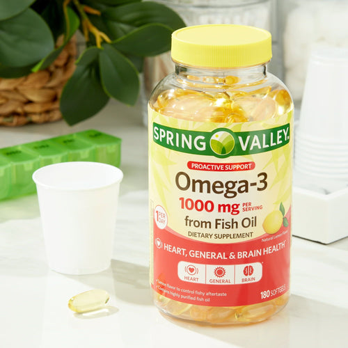 Spring Valley Omega-3 Fish Oil Soft Gels; 1000 mg; 180 Count EasyOptionXY LLC