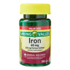 Spring Valley Iron Tablets Dietary Supplement Value Size; 65 mg; 200 Count EasyOptionXY LLC