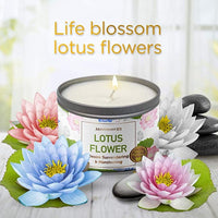 Magnificent 101 Long Lasting Lotus Flower Aromatherapy Candle | 6 Oz - 35 Hour Burn Time Paraffin Free, A ll N atural & Organic Soy Wax Candle for Desire Surrendering, Manifestation & Purification EasyOptionXY LLC