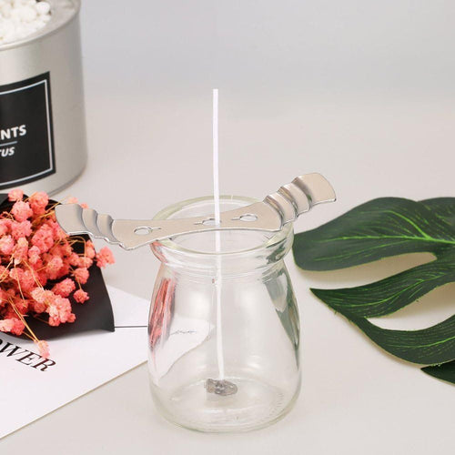 6-Inch Natural Candle Wicks with Tabs 100pcs 100% Natural Cotton Core - Low Smoke - Pre-Waxed for Candle Making EasyOptionXY LLC