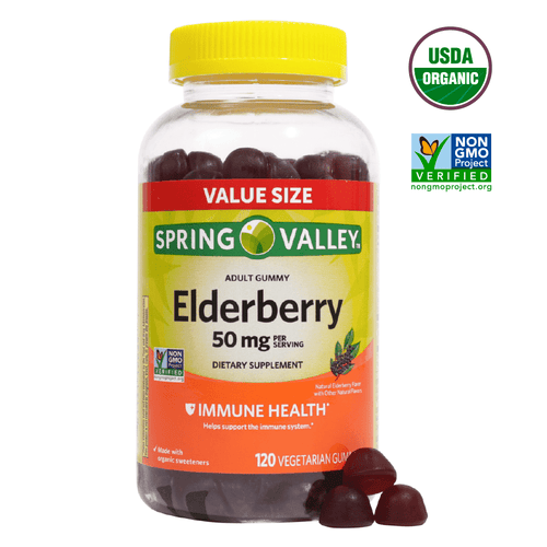 Spring Valley Elderberry Gummy Supplements; 50 mg; 120 Count EasyOptionXY LLC