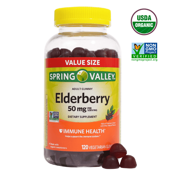 Spring Valley Elderberry Gummy Supplements; 50 mg; 120 Count EasyOptionXY LLC