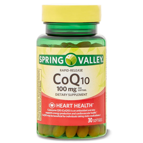 Spring Valley Rapid-Release CoQ10 Dietary Supplement; 100 mg; 30 Count EasyOptionXY LLC