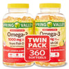 Spring Valley Omega-3 Natural Lemon Flavor Dietary Supplement Twin Pack; 1000 mg; 360 count EasyOptionXY LLC