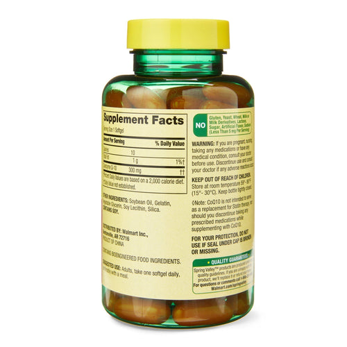 Spring Valley Rapid-Release CoQ10 Softgels; 300 mg; 60 Count EasyOptionXY LLC