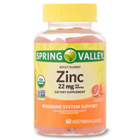 Spring Valley Zinc Organic Vegetarian Gummies; 22 mg; 60 Count EasyOptionXY LLC