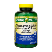 Spring Valley Glucosamine Sulfate Potassium Chloride Tablets; 1000 mg; 200 Count EasyOptionXY LLC
