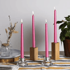CANDWAX 10 inch Taper Candle Sticks Long Burning Set of 12 - Dripless Dinner Candles for Table Look Like Matte Metallic Candles and are Ideal for Any Occasion - Pink Glitter Taper Candles EasyOptionXY LLC