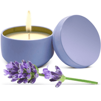 Soy Wax Candle in Tin Jar Lavender Scented Candle Handmade in USA Natural Safe by Relaxcation 6 oz EasyOptionXY LLC