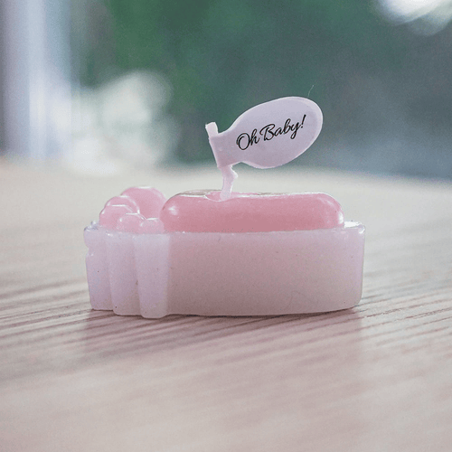 Baby Shower Party Favors for Guests for Girls Pink Footprint Candle Pack of 10 EasyOptionXY LLC