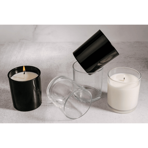 EOTW Candle Supply 10 oz. Empty 12 Pack Luxury Glossy Black Jars for Candle Making. EasyOptionXY LLC