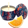 Soy Wax Candle in Tin Jar Sweet Orange Clean Burn up to 25 Hours Handmade in USA Natural and Safe by Relaxcation 6 oz EasyOptionXY LLC