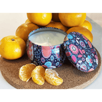 Soy Wax Candle in Tin Jar Sweet Orange Clean Burn up to 25 Hours Handmade in USA Natural and Safe by Relaxcation 6 oz EasyOptionXY LLC