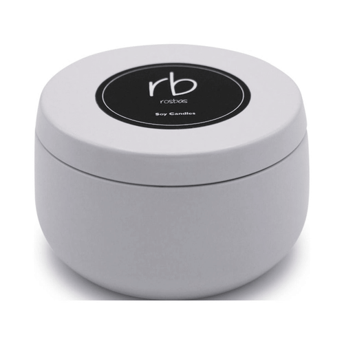 Rosbas Candle, Gardenia Scented, Natural Soy Wax, 6 oz White Tin, Cotton Wick, Long Burn Time, Drawstring Cotton Bag, Home, Handmade in USA EasyOptionXY LLC