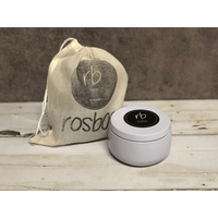 Rosbas Candle, Gardenia Scented, Natural Soy Wax, 6 oz White Tin, Cotton Wick, Long Burn Time, Drawstring Cotton Bag, Home, Handmade in USA EasyOptionXY LLC