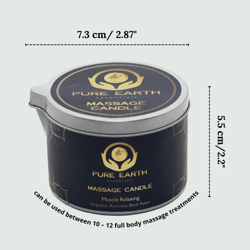 Pure Earth Essentials - Muscle Relaxing Massage Oil Candles for Couples - Natural (6 oz) EasyOptionXY LLC