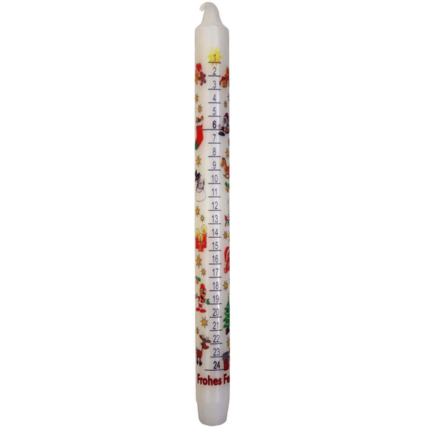 Alexander Taron 12" White and Red Christmas Advent Candle 34777296 EasyOptionXY LLC