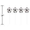 Soccer Pick Candles - 3" Tall - Set of 4 (100764) EasyOptionXY LLC