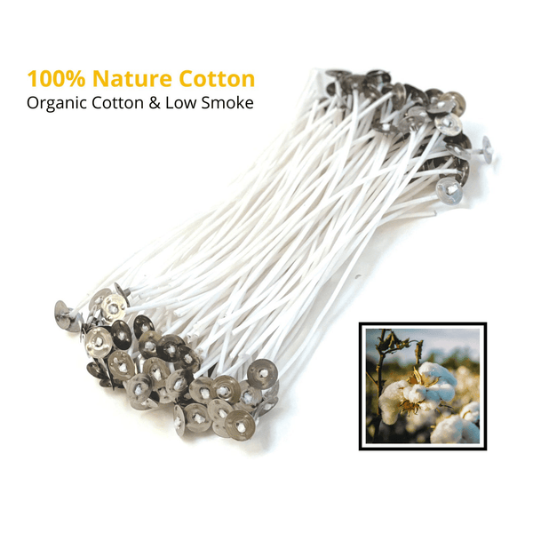 MeCids 100pcs Cotton Candle Wick (20cm/8 in) for Candle Making DIY Candle EasyOptionXY LLC
