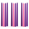 CANDWAX 10 inch Taper Advent Candles 3 Sets - Dripless Taper Candles and Unscented Candlesticks - Long Burning Tapered Candles Perfect as Advent Wreath Candles Tapers - Purple Advent Candles EasyOptionXY LLC
