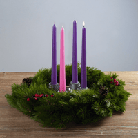 CANDWAX 10 inch Taper Advent Candles 3 Sets - Dripless Taper Candles and Unscented Candlesticks - Long Burning Tapered Candles Perfect as Advent Wreath Candles Tapers - Purple Advent Candles EasyOptionXY LLC