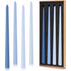 MGEZCOO 12 Inch Gradient Blue Taper Candle Sticks Pack of 4-Unscented Smokeless EasyOptionXY LLC