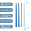 MGEZCOO 12 Inch Gradient Blue Taper Candle Sticks Pack of 4-Unscented Smokeless EasyOptionXY LLC