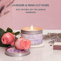 Homemory Candles for Home Scented, Lavender & Rose Scented Candles, Candles Gifts for Women, Natural Soy Candles, Stress Relief Candles with Essential Oils, Hand-Poured Aromatherapy Candle, 6oz EasyOptionXY LLC