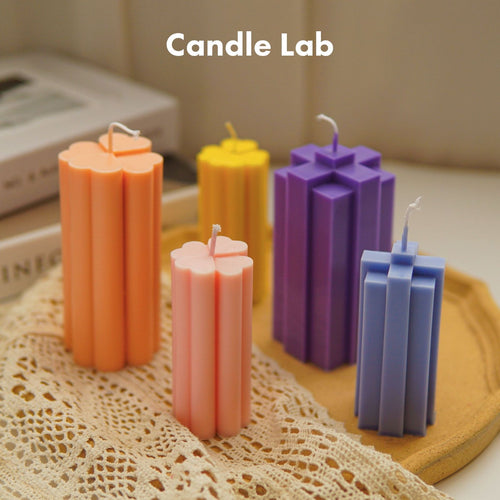 Candle Lab Flowers Candle Molds for Candle Making Scented Four Leaf Clover Handmade Candles DIY Beeswax Transparent Plastic Candles Mould EasyOptionXY LLC