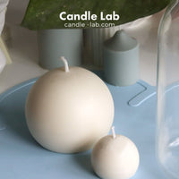 Candle Lab 9cm Diameter Sphere Ball Shape Candle Mold for DIY Candle Making EasyOptionXY LLC