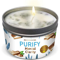 Magnificent 101 Purify 6oz Natural Soy Aromatherapy Clarity Intention Candle with Sage, Palo Santo, and Sandalwood EasyOptionXY LLC