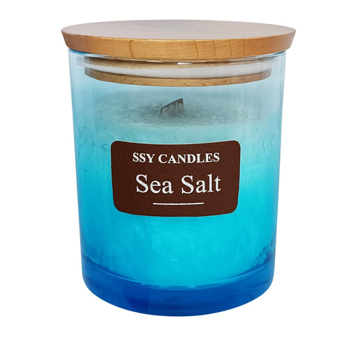 Gedengni Sea Salt Scented Candles for Home - Jar Candles 8.4 oz - Burn Time 50+H Wooden Wick Candles - Candles Gifts for Women EasyOptionXY LLC