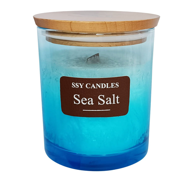 Gedengni Sea Salt Scented Candles for Home - Jar Candles 8.4 oz - Burn Time 50+H Wooden Wick Candles - Candles Gifts for Women EasyOptionXY LLC